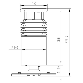 車載氣象站二要素尺寸圖